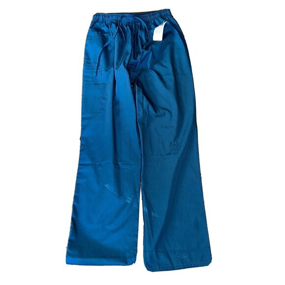 Pandamed Nursing Scrub Set Women Top& Pants Caribbean Blue Color Size M Pockets - Picture 3 of 3